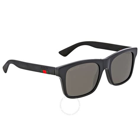 Gucci Polarized Grey Square Men's Sunglasses GG0008S 002 